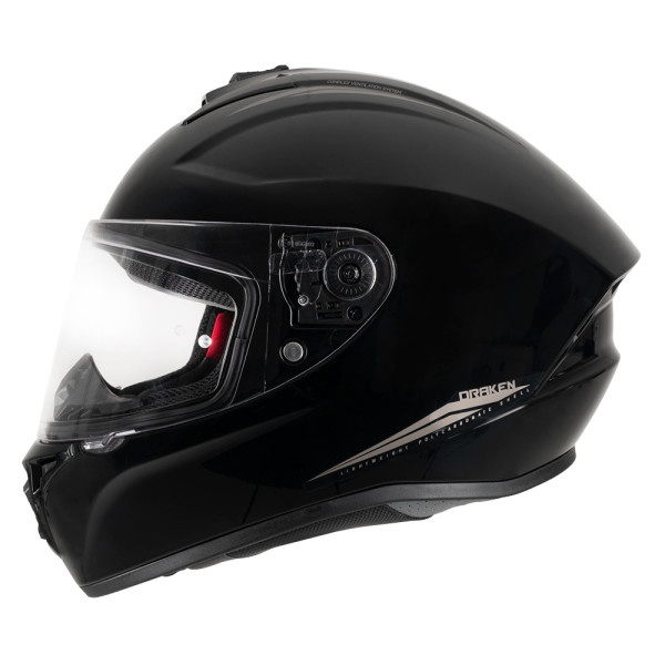 MT Helmets Mt draken gloss black dd chinstrap